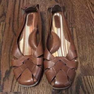 Born Brown Leather Sandals 8M